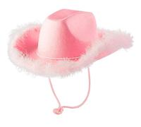Cappello con Piume Piume Soffici Bordo Vita Adulto Cappello da Cowboy con Piume per Costume Festa Giocare Vestire Abiti per Le Donne Berretto Bambino Blu, Rosa, Taglia unica
