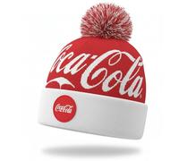 Cappello con Pompon Rosso con Licenza Ufficiale Coca-Cola - Berretto Unisex per Uomo e Donna - Taste The Feeling!