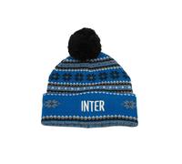 Cappello con pon pon in maglia di misto viscosa logato INTER taglia unica