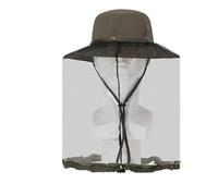 Cappello con rete anti-zanzare, Cappello da apicoltore pieghevole con rete a velo for protezione da insetti e sole multicolore(Green)