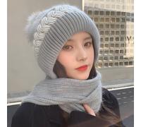 Cappello con sciarpa - Grigio