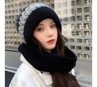 Cappello con sciarpa - Nero