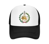 Cappello con Stemma della dinastia Qajar dell'Iran, per Rendere l'Iran di n Grande, Berretto in Rete per Uomo e Donna, Nero