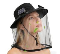Cappello con Ventola ad energia Solare,UPF50+ Copricapo da a Tesa Larga con Rete | Cappello da per Esterni,per Donne Uomini Sport all'Aperto Escursionismo Spiaggia Campeggio Viaggio Compleanno