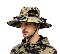 Cappello con ventole Solar Power 3-Speed Sweat Absorbing Headwear | Cappello da sole solare a tesa larga rinforzata con filo per uomini e donne all'aperto spiaggia estate campeggio pesca