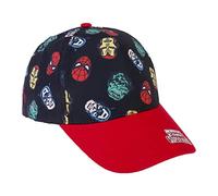 Cappello con Visiera Curva degli Avengers - Nero - Da 4 a 8 Anni - Con Cotone e Poliestere - Berretto per Bambini con Strappo sul Retro Regolabile - Prodotto Originale Ideato in Spagna