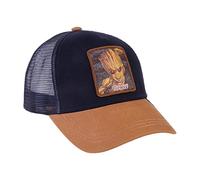 Cappello con Visiera Curva di Groot - Nero e Marrone - Adatta per Adulti - con Patch Ricamata del Personaggio - Berretto con Chiusura sul Retro Regolabile - Prodotto Originale Ideato in Spagna