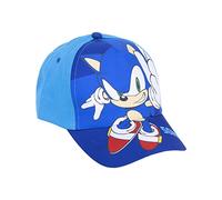Cappello con Visiera Curva di Sonic - Blu - Da 4 e 8 Anni - Con Ricami della Collezione - Berretto per Bambini con Strappo sul Retro Regolabile - Prodotto Originale Ideato in Spagna
