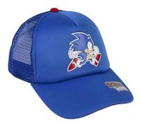 Cappello con Visiera Curva di Sonic-Blu-Da 4 e 8 Anni-Con Stampa Adesiva della Collezione-Berretto per Bambini con Chiusura sul Retro Regolabile