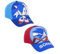 Cappello con Visiera Curva di Sonic - Rosso - Da 4 e 8 Anni - Con Ricami della Collezione - Berretto per Bambini con Strappo sul Retro Regolabile - Prodotto Originale Ideato in Spagna