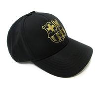Cappello Con Visiera FC BARCELLONA Nero Logo Oro Barca Ufficiale Berretto Barca