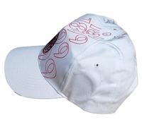 Cappello con Visiera Milan Calcio Colore Bianco con Logo e Scritta 1899 Prodotto Ufficiale Rosso Neri