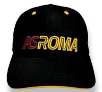 Cappello con visiera nero con scritta ricamata - AS Roma