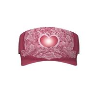 Cappello con visiera parasole con stampa romantica, leggera, a tesa larga, perfetto per sport, spiaggia, attività all'aperto, Cuore romantico., Taglia unica