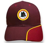 Cappello con visiera rosso con lupetto - AS Roma