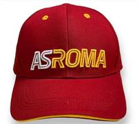 Cappello con visiera rosso con scritta ricamata - AS Roma