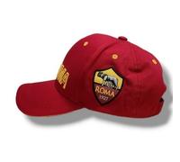 Cappello con visiera rosso con scritta ricamata - AS Roma