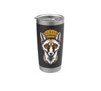 Cappello Cool Fox Beanie Design Urban Animal Bicchiere termico in acciaio inox doppia parete