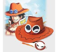 Cappello Cosplay Anime Portgas D. Ace One Piece | Cuoio Premium Unisex Adulto