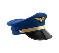 Cappello cosplay | Cappello da capitano pilota | Cappelli da capitano della compagnia aerea | Cappelli da pilota da uomo | Cappelli regolabili per aeroplano | Cappello da marinaio bianco | Cappelli da