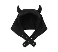 Cappello Cosplay Per Bambini Adulto Halloween Corno Di Bue Forma Pieghevole Orecchio Protegge Mantenere Il Riscaldamento Antivento Tinta Unita Inverno Animali Cappelli Corno Per Bambini Bella Maglia