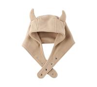 Cappello Cosplay Per Bambini Adulto Halloween Corno Di Bue Forma Pieghevole Orecchio Protegge Mantenere Il Riscaldamento Antivento Tinta Unita Inverno Animali Cappelli Corno Per Bambini Bella Maglia