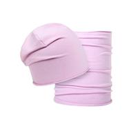 Cappello Cotone Bambino Bambina Scaldacollo Sciarpa Anni Leggero Berretto Bimba Bimbo Ragazzo Cappellino Regalo Cuffia Cappelli Ragazza Primavera Collo Estivo fasciacollo (M, Set Rosa)