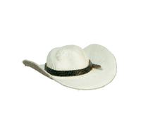 Cappello Cowboy Bianco Stetson Miniatura Ranch 1:12 Per Casa Bambole