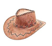 Cappello Cowboy Cowgirl Far West Western Rodeo Carnevale Halloween Saloon Sceriffo Costume Uomo Donna Marrone Idea regalo natale compleanno sheriff rodeo texano festa country accessorio