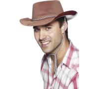 Cappello Cowboy Marrone Per Uomini E Donne Accessorio Per Costume Del Far West