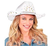 W WIDMANN MILANO Party Fashion - Cappello da cowgirl o cowboy con diamanti, per adulti, accessorio per carnevale, addio al nubilato/celibato