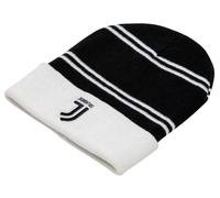 Cappello cuffia acrilico bianco e nero con logo ricamato FC Juventus
