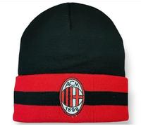 Cappello cuffia acrilico con logo ricamato righe - AC Milan