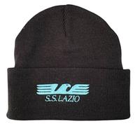 Cappello cuffia acrilico zuccotto ricamato nero SS Lazio