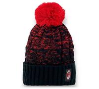 Cappello cuffia in acrilico con pon pon - AC Milan