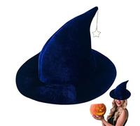 Cappello da - 1 pezzo Halloween per adulti ŵitch berretto, cappello da mago | Witch Cap - 8,27 pollici larghi design a tema e affascinante ciondolo a stella offrire sia lo stile che la protezio