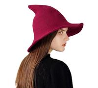 Cappello da a punta, da donna, lavorato a maglia, per cosplay, a tesa larga, traspirante, accessorio per cosplay per donne e adulti, per feste in maschera, spettacoli fotografici