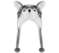 Cappello da Animale Peluche Cappello Invernale in Peluche, Cappellino con Paraorecchie per Bambini e Adulti, Cappelli Divertenti Regalo per Natale, Cosplay, Halloween, Carnevale, Compleanno