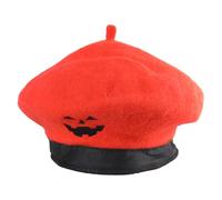 Cappello da artista vintage retrò Halloween zucca cappello letterario pittore strega per amico amante genitore zucca berretti bambini per donne adulti