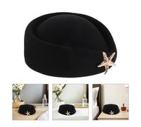 Cappello da assistente di in feltro, cappello da hostess, cappello da