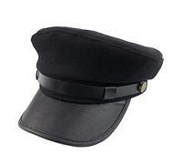 Cappello da Autista Nero - Classico Britannico Piatto, da Pilota, Pescatore Vintage, Strillone - per Uomo e Donna