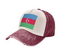 Cappello da Avere Assolutamente con Stampa della Bandiera Nazionale, Cappello in Denim dal Design Essenziale per Le Collezioni di Moda Dark Red One Size
