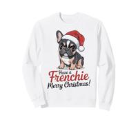 Cappello da Babbo Natale Bulldog Francese Have a Frenchie Merry Christmas Felpa