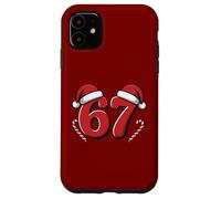 Cappello da Babbo Natale con bastoncini di zucchero Funny 67 Meme Custodia per iPhone 11
