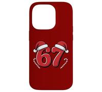 Cappello da Babbo Natale con bastoncini di zucchero Funny 67 Meme Custodia per iPhone 14 Pro