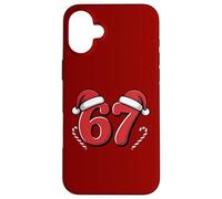 Cappello da Babbo Natale con bastoncini di zucchero Funny 67 Meme Custodia per iPhone 16 Plus