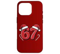 Cappello da Babbo Natale con bastoncini di zucchero Funny 67 Meme Custodia per iPhone 16 Pro