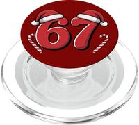 Cappello da Babbo Natale con bastoncini di zucchero Funny 67 Meme PopSockets PopGrip per MagSafe