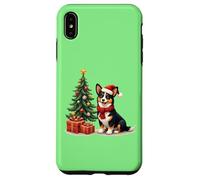 Cappello da Babbo Natale con cane corgi, colore nero e marrone chiaro Custodia per iPhone XS Max