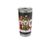 Cappello da Babbo Natale con cane crestato cinese Bicchiere termico in acciaio inox doppia parete